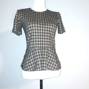 2/$25 - Plaid peplum top Size small